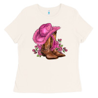 Bone valentines day boots cowgirl hat and roses Ladies Tee - AdoDesignShop