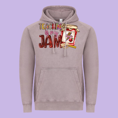Teaching Is My Jam Vintage Hoodie Designed By Nancycooperartshop