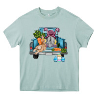 Arona easter truck with gnome and rabbit Heavy Core Tee - AdoDesignShop