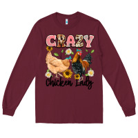 Burgundy crazy chicken lady Long Sleeve Tee - Artiststas