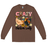 Chestnut crazy chicken lady Long Sleeve Tee - Artiststas