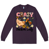 Plum crazy chicken lady Long Sleeve Tee - Artiststas