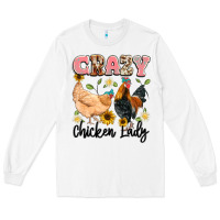 White crazy chicken lady Long Sleeve Tee - Artiststas