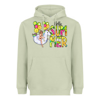 Matcha Hello Summer Unicorn Heavyweight Hoodie - CowCowDesign