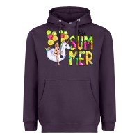 Plum Hello Summer Unicorn Heavyweight Hoodie - CowCowDesign