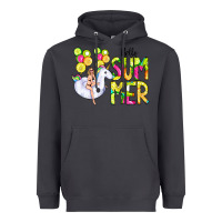 Smoke Hello Summer Unicorn Heavyweight Hoodie - CowCowDesign