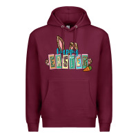 Burgundy Happy Easter Easter Day Premium Hoodie - CowGirlArtShop