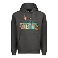 Charcoal Heather Happy Easter Easter Day Premium Hoodie - CowGirlArtShop