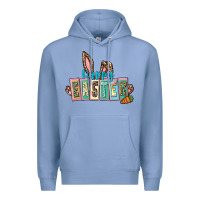 Colony Blue Happy Easter Easter Day Premium Hoodie - CowGirlArtShop