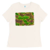 Bone western leopard distressed background Ladies Tee - AdoDesignShop