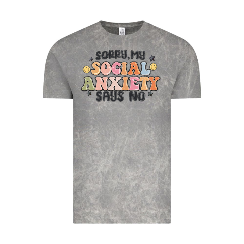 Sorry My Social Anxiety Says No Vintage Tee by MaliasSmallBusiness | Teevron