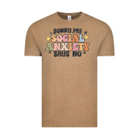 Vintage Coffee sorry my social anxiety says no Vintage Tee - MaliasSmallBusiness