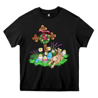 Black religious easter bunny cross Heavy Core Tee - AdoDesignShop