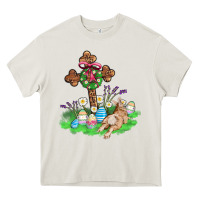 Cream religious easter bunny cross Heavy Core Tee - AdoDesignShop