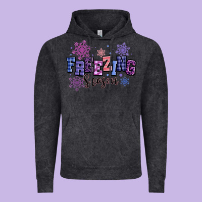 Freezing Season Vintage Hoodie Designed By Maliassmallbusiness
