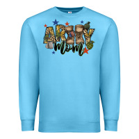 Ocean Blue army mom Premium Sweatshirt - FaDigitalArtStudio
