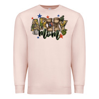 Pale Pink army mom Premium Sweatshirt - FaDigitalArtStudio