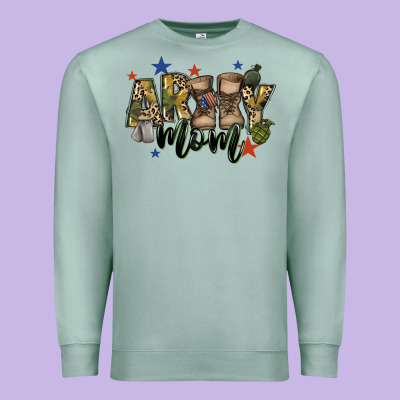 Army Mom Premium Sweatshirt Designed By Fadigitalartstudio