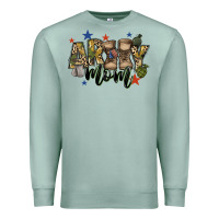 Seafoam army mom Premium Sweatshirt - FaDigitalArtStudio
