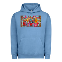Pigment Pebble Blue Nach Valentine Urban Hoodie - CowhideDigitalArt
