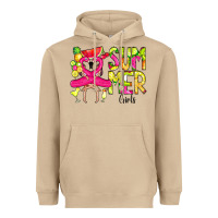 Mushroom Summer Girls Flamingo Heavyweight Hoodie - CowCowDesign