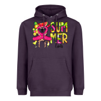 Plum Summer Girls Flamingo Heavyweight Hoodie - CowCowDesign