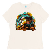 Bone Rottweiler  rainbow Ladies Tee - Artiststas