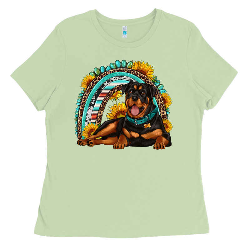 Rottweiler  Rainbow Ladies Tee by Artiststas | Teevron