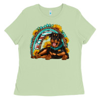 Matcha Rottweiler  rainbow Ladies Tee - Artiststas