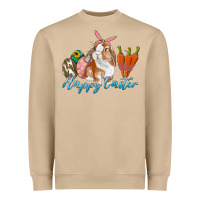 Mushroom happy easter bunny carrots and eggs Heavyweight Sweatshirt - RanaPortraitStore