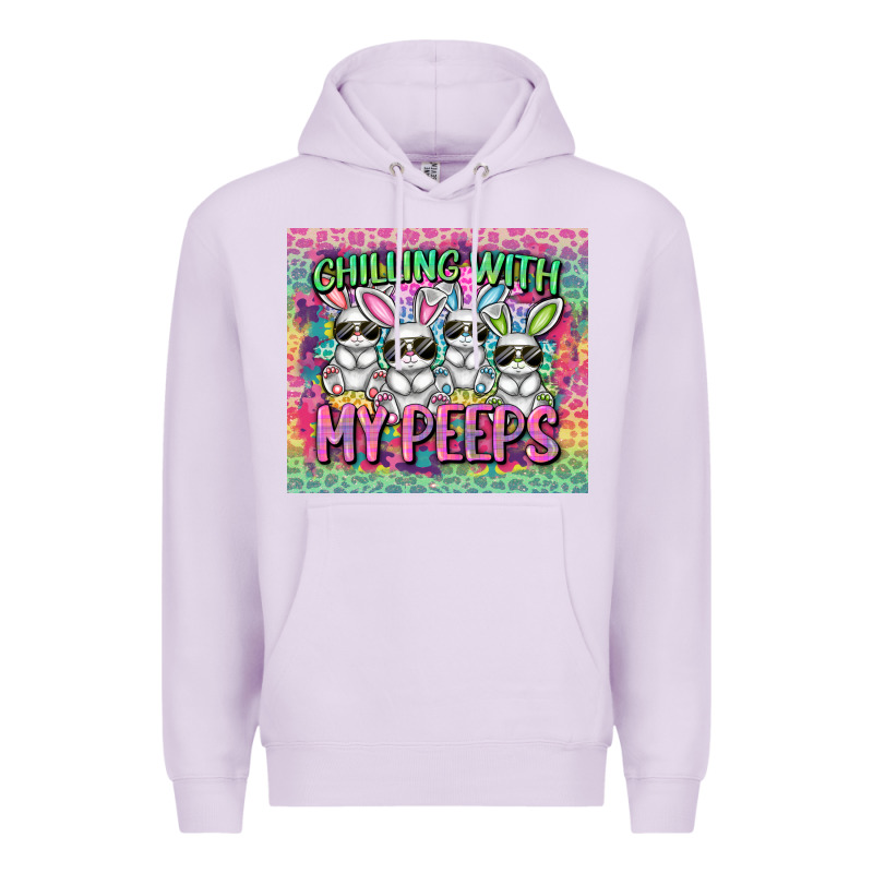 Easter Day Chilling With My Peeps Premium Hoodie by CowGirlArtShop | Teevron
