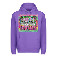 Purple Easter Day Chilling with my peeps Premium Hoodie - CowGirlArtShop