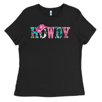 Black valentines day howdy and heart gift Ladies Tee - AdoDesignShop