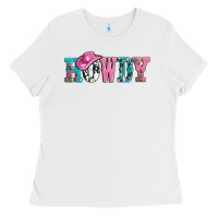 White valentines day howdy and heart gift Ladies Tee - AdoDesignShop