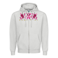 Dove Grey cancer ribbon with daisy Zipper Hoodie - TumblerDesignByShophia