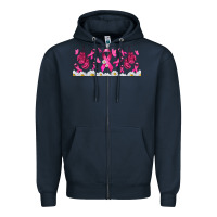 Navy cancer ribbon with daisy Zipper Hoodie - TumblerDesignByShophia