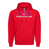 Red cancer ribbon with daisy Zipper Hoodie - TumblerDesignByShophia