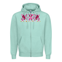 Seafoam cancer ribbon with daisy Zipper Hoodie - TumblerDesignByShophia