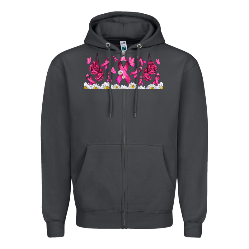 Cancer Ribbon With Daisy Zipper Hoodie by TumblerDesignByShophia | Teevron