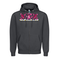 Smoke cancer ribbon with daisy Zipper Hoodie - TumblerDesignByShophia