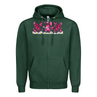 Sports Green cancer ribbon with daisy Zipper Hoodie - TumblerDesignByShophia