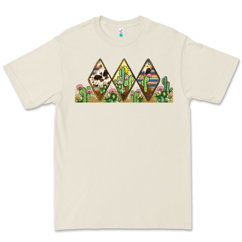 Cactus Cowhide Serape Premium Tee by JahusDesignShop | Teevron