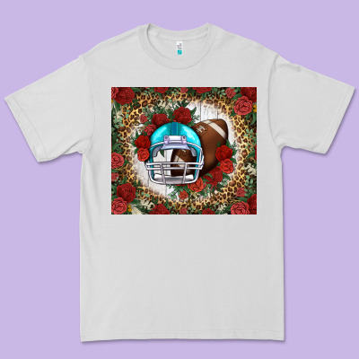 American Football Helmet And Leopard Premium Tee Designed By Nancycooperartshop