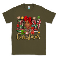Army Green christmas joy black woman Classic Tee - MaliasSmallBusiness