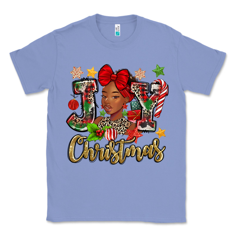 Christmas Joy Black Woman Classic Tee by MaliasSmallBusiness | Teevron