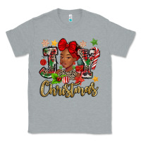 Heather Grey christmas joy black woman Classic Tee - MaliasSmallBusiness