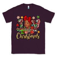 Plum christmas joy black woman Classic Tee - MaliasSmallBusiness