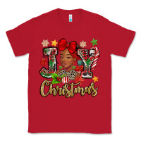 Red christmas joy black woman Classic Tee - MaliasSmallBusiness