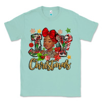 Seafoam christmas joy black woman Classic Tee - MaliasSmallBusiness