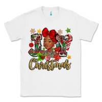 White christmas joy black woman Classic Tee - MaliasSmallBusiness